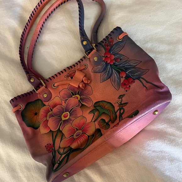 Anuschka purse pink and wallet - Picture 6 of 12